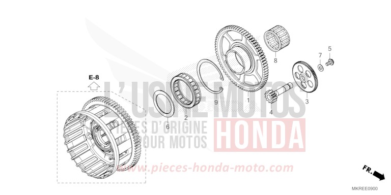 ANLASSERKUPPLUNG von CBR1000RR SP SP1 SP2 GRAND PRIX RED (R380) von 2024